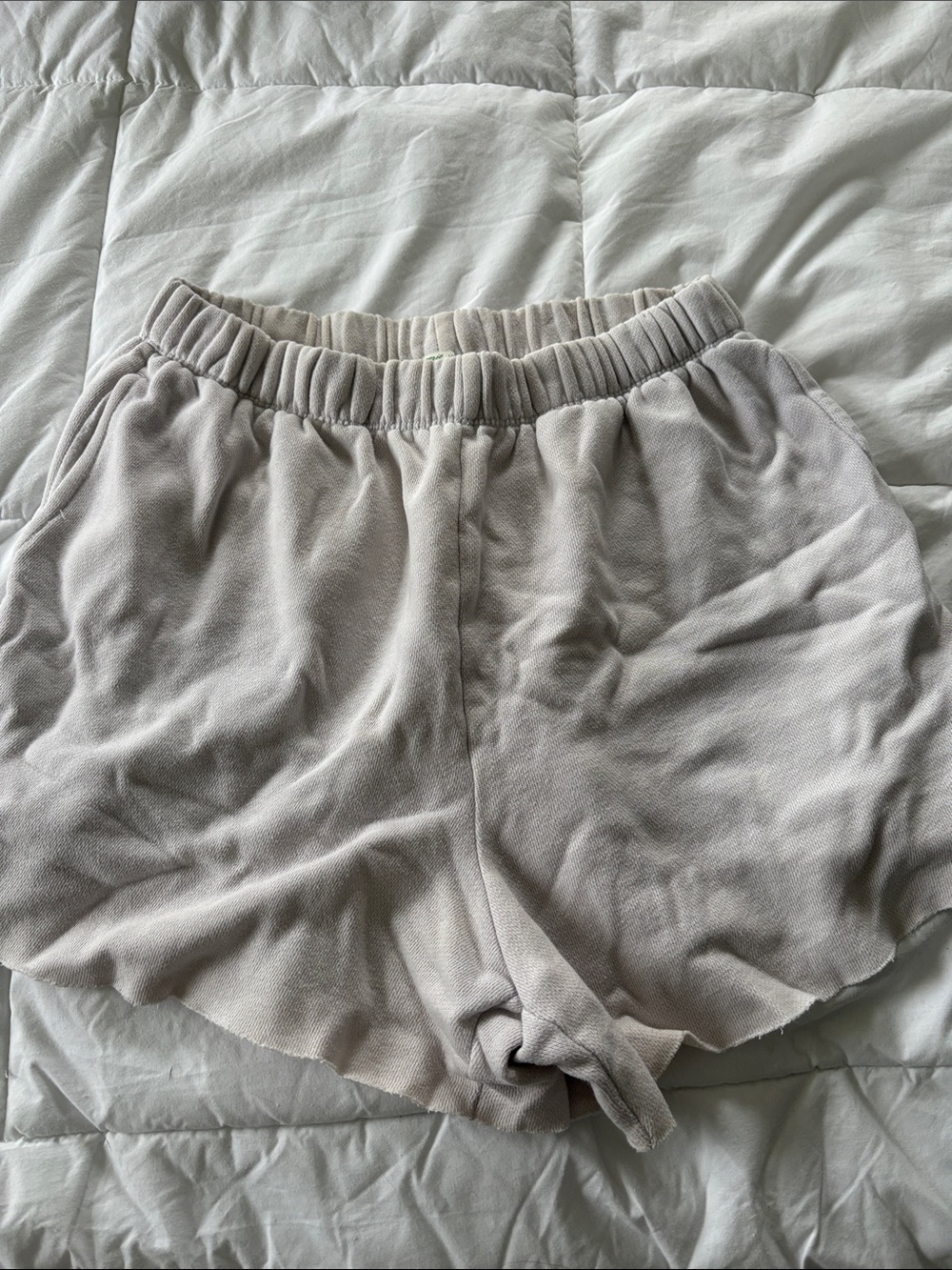 aerie Relaxed Elastic-Waist Sleep Shorts — Light Taupe